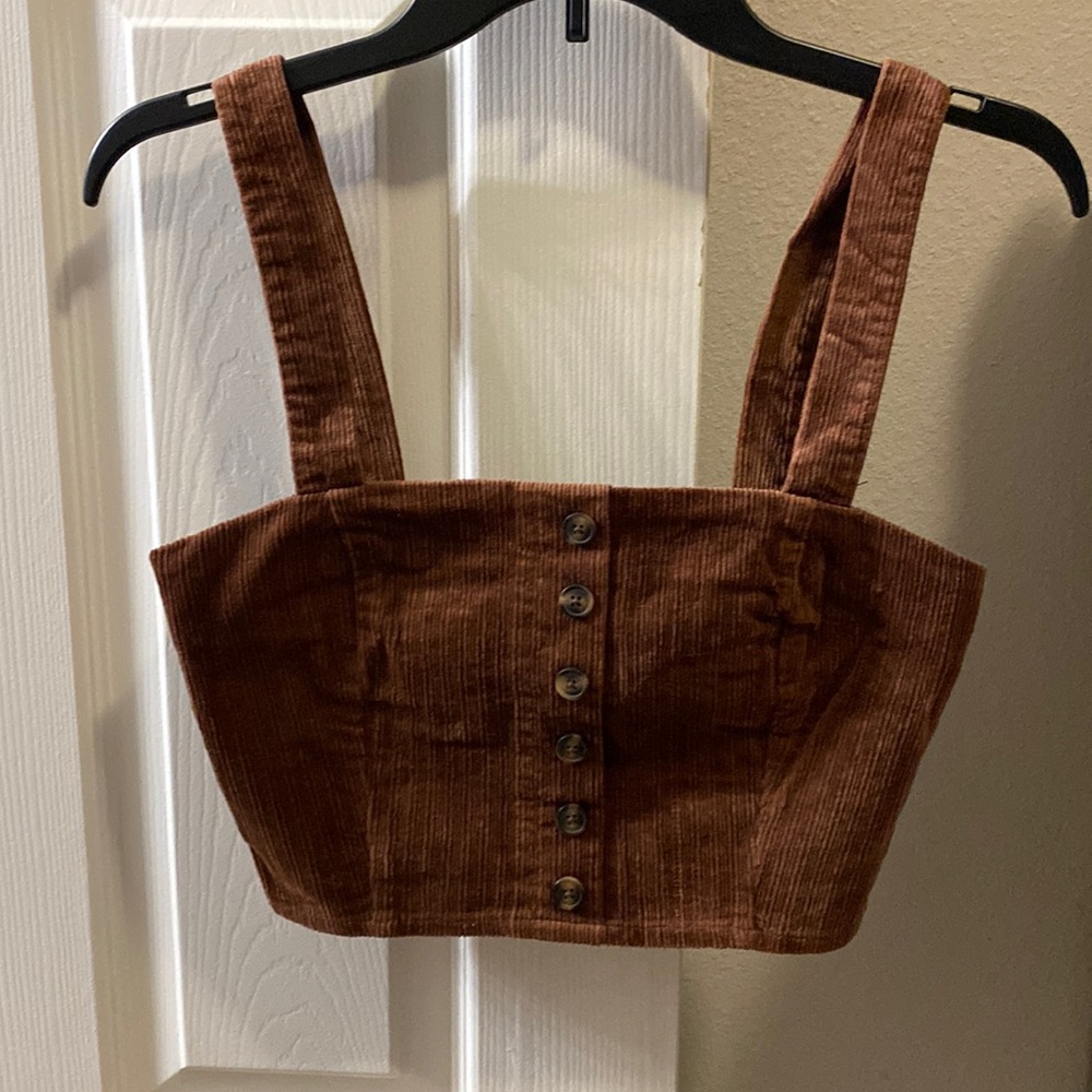 Forever 21 corduroy crop top